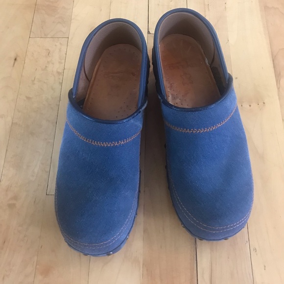 Dansko Shoes - Dansko Jean Material Clogs